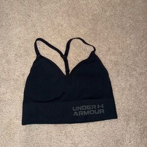 Under Armour Black Sports Bra with Gray Logo